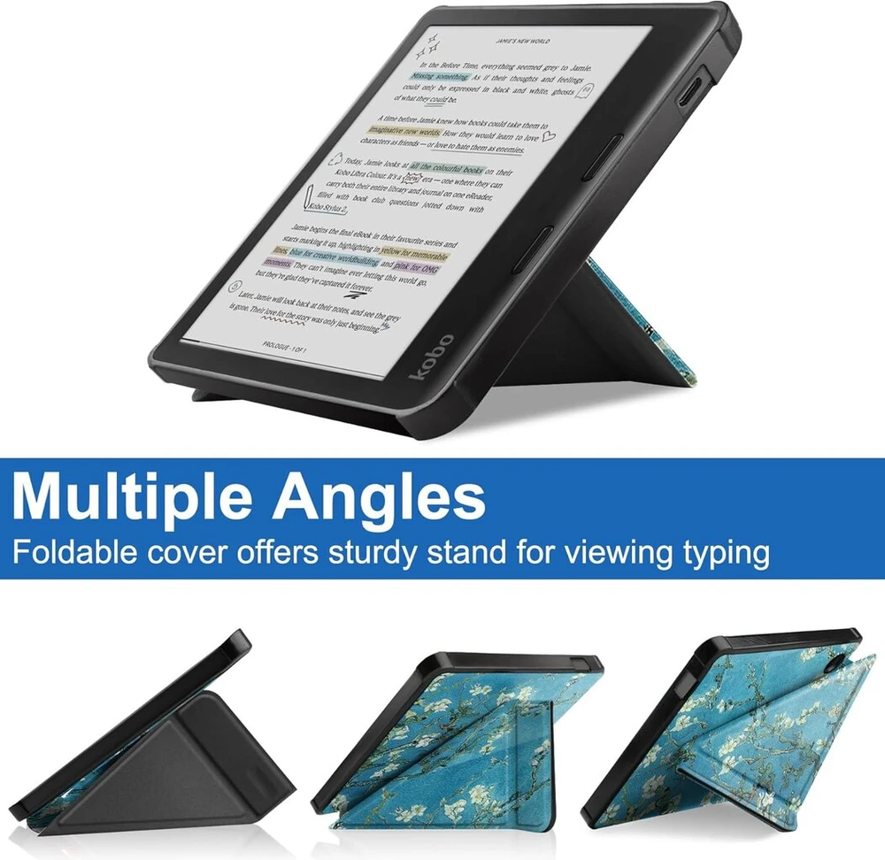 Acelive dėklas, skirtas Kobo Libra Colour 7 colių Ereader 2024 su automatiniu miego/pabudimo režimu