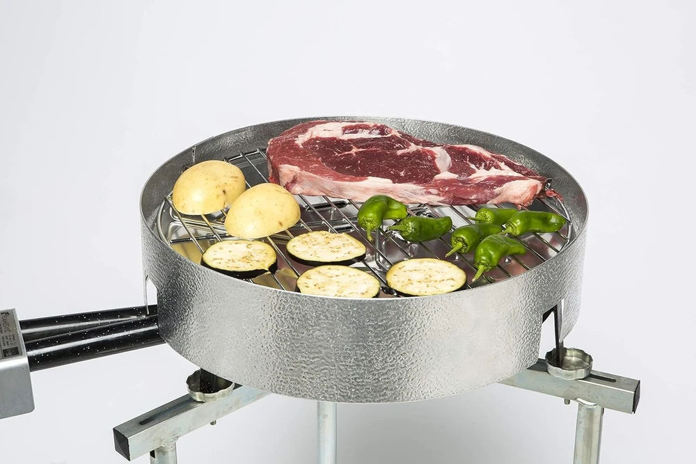 Adaptagrill Arregui 41cm skersmens aliumininė keptuvė paella, dujinio degiklio adapterio grotelės