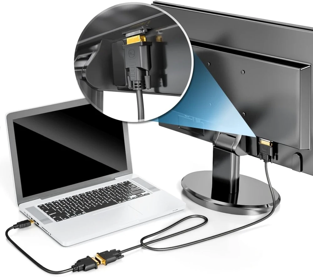 Adapteris Hdmi į Dvi 24+5, 1080p Full Hd, paauksuoti kontaktai