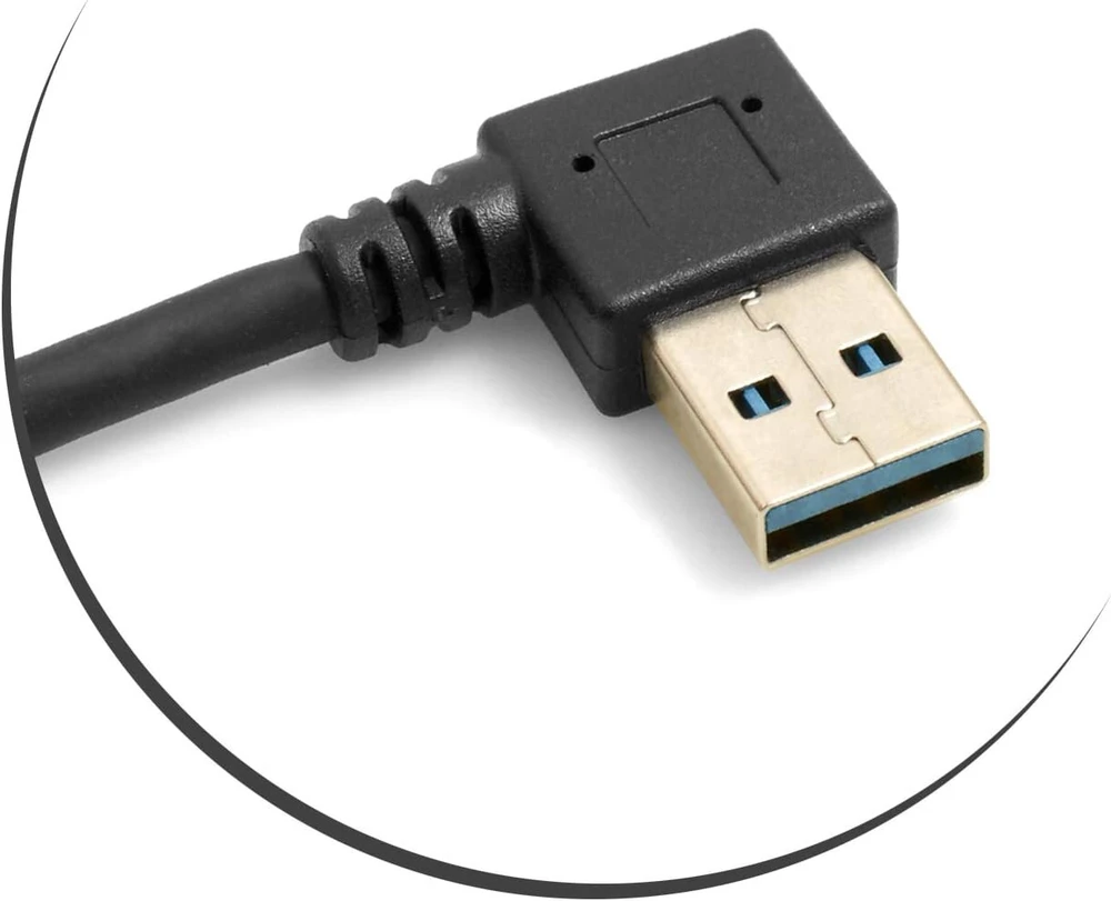 Adapteris Usb-c (m) į Usb-a (m) 90° kampu, 25 cm