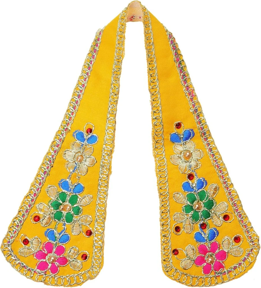 Aditri Creation dekoratyvinių puja audinių chunari rinkinys (2 vnt.), pooja chunar ganesh dupatta pooja reikmenys indų tradicinės šventės dekoravimui statulos rėmui stabui šventyklai (dydis: 22,86 cm x 7,62 cm) (raudona