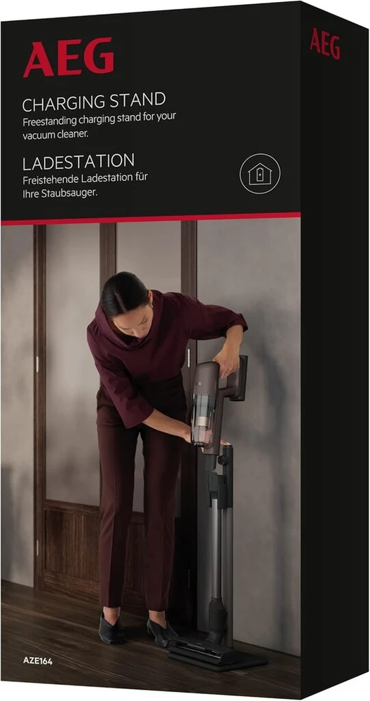 Aeg Aze164 įkrovimo stotelė, skirta Aeg 7000 belaidžiam dulkių siurbliui, lankstus pozicionavimas, lengvas įkrovimas, 2,4kg, juoda/pilka