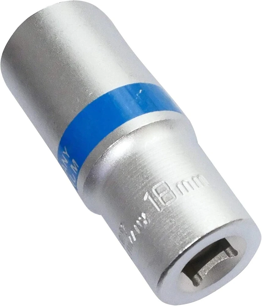 Aerzetix - C4220 - galinis raktas - šešiakampis lizdas 3/8-18 mm - gilus ilgas profesionalus aukštos kokybės prailgintas - plienas Crv