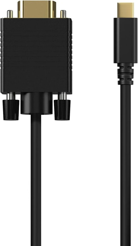 Aisens - A109-0692 - usb-c į vga konverterio kabelis, usb-c/m-hdb15/m, juodas, 0.8m