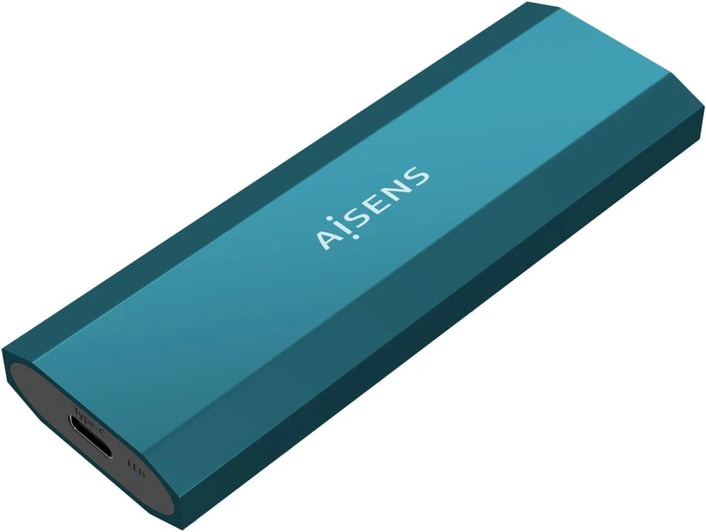 Aisens - asm2-019blu - išorinis korpusas m.2 ssd sata/nvme a usb 3.2 gen2 mėlynas
