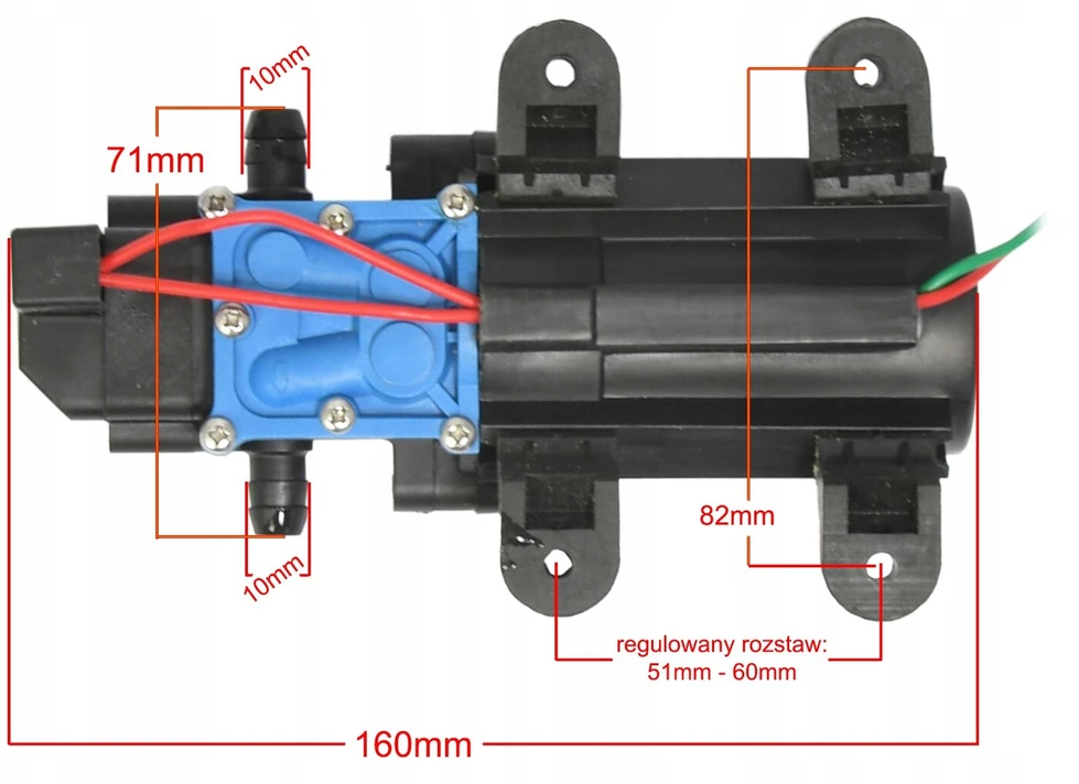 Akumuliatorinio purkštuvo siurblys PI-TEC 12 V