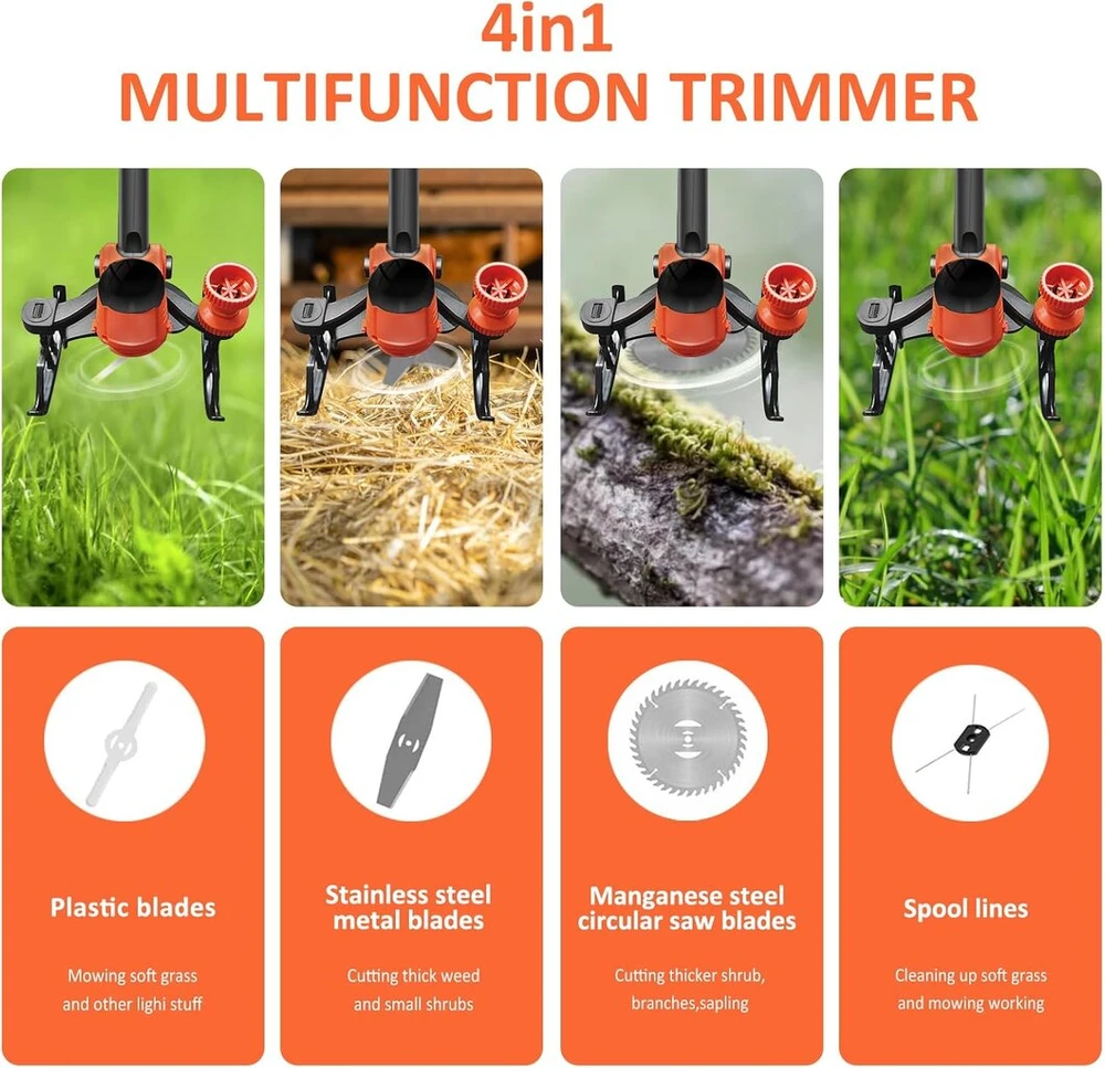 Akumuliatorinis trimeris, 21 V su akumuliatoriumi ir įkrovikliu