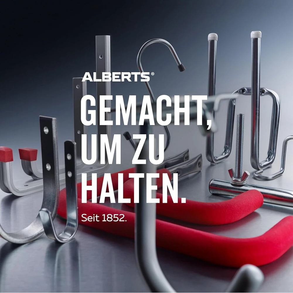 Alberts 802295 sieninis kabliukas | Galimi įvairūs dizainai | Išlenktas | Mėlynas galvanizuotas | 110 x 60 mm