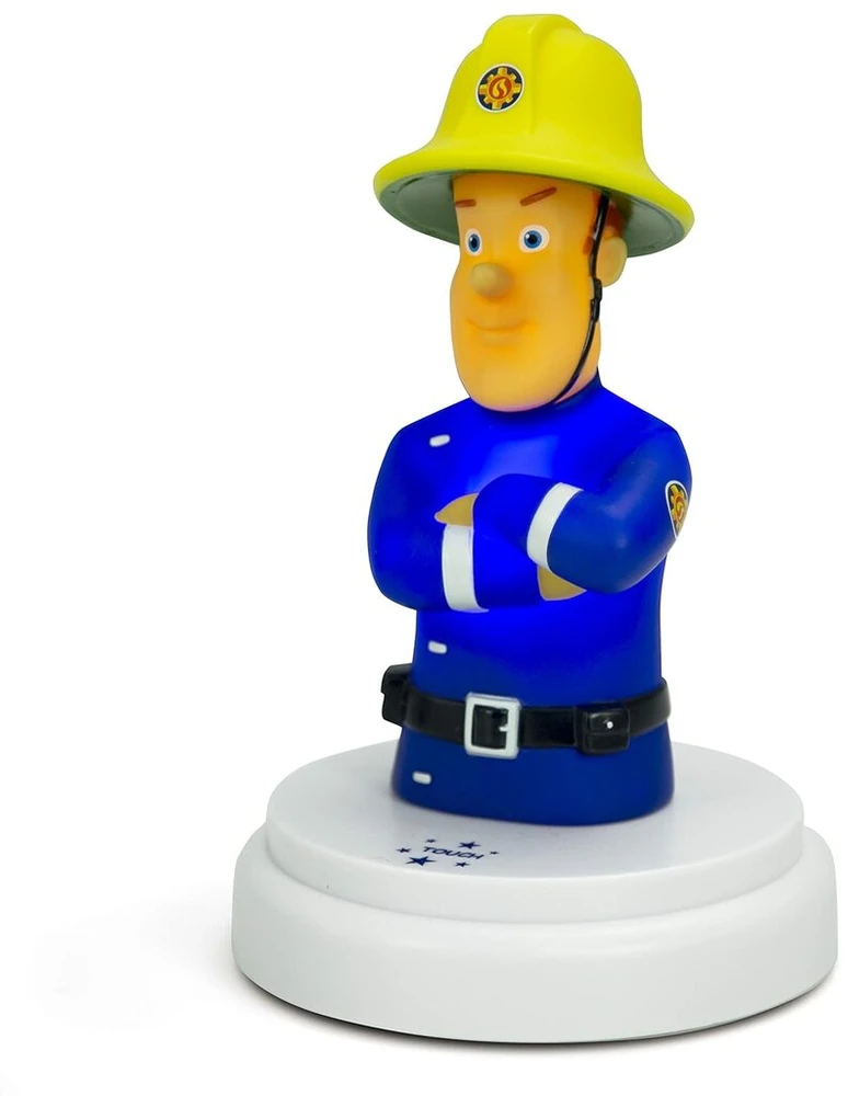 Alecto Fireman Sam naktinė lemputė vaikams - pritemdoma lemputė - maitinama baterijomis - led naktinė lemputė - valdymas lietimu, 1 vnt.