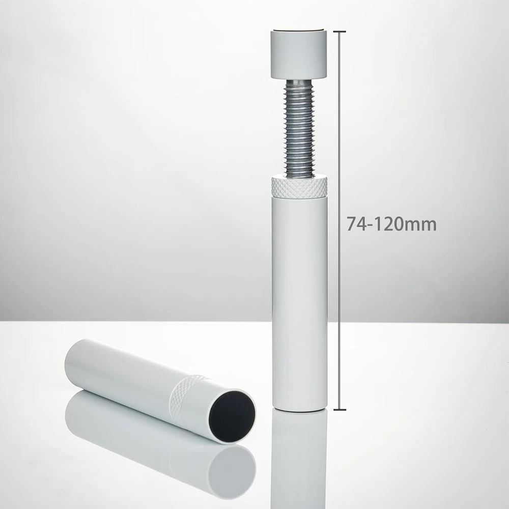 Aliuminio vaizdo plokštės laikiklis, baltas, reguliuojamas (74-120mm)