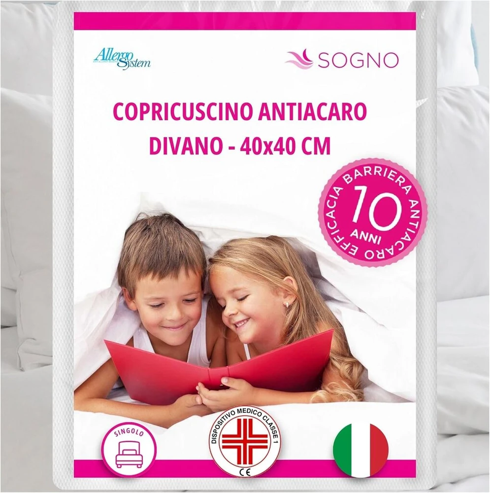 Allergosystem Sogno dulkių erkėms atsparus pagalvės užvalkalas 40 x 40 cm