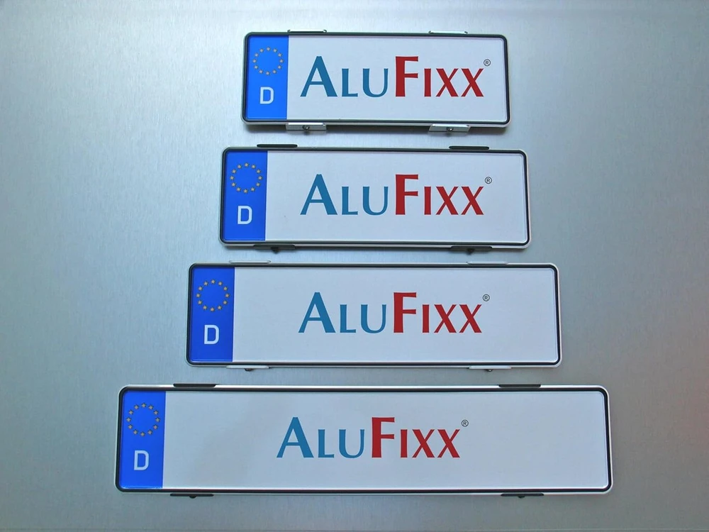 Alufixx automobilio numerio laikiklis, matinė juoda, anoduotas