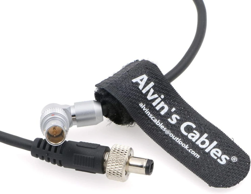 Alvin's Cables Z Cam E2 Flagship besisukantis stačiu kampu 2 kontaktų kištukas į užrakinamą Dc kabelį, skirtas Atomos Shinobi Ninja V Osee G7 monitoriui, skirtas Z Cam E2-s6 E2-f6 E2-f8