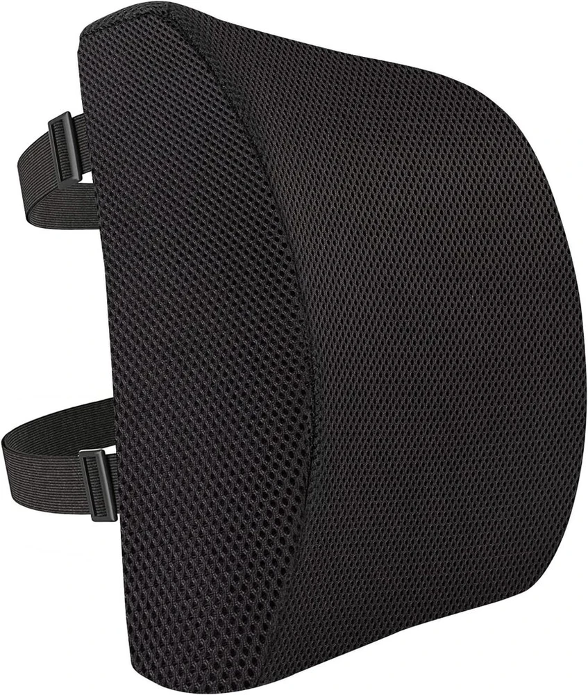 Amazon Basics stačiakampė atminties putų nugaros atrama, juoda, 32,9 cm x 32 cm x 10 cm