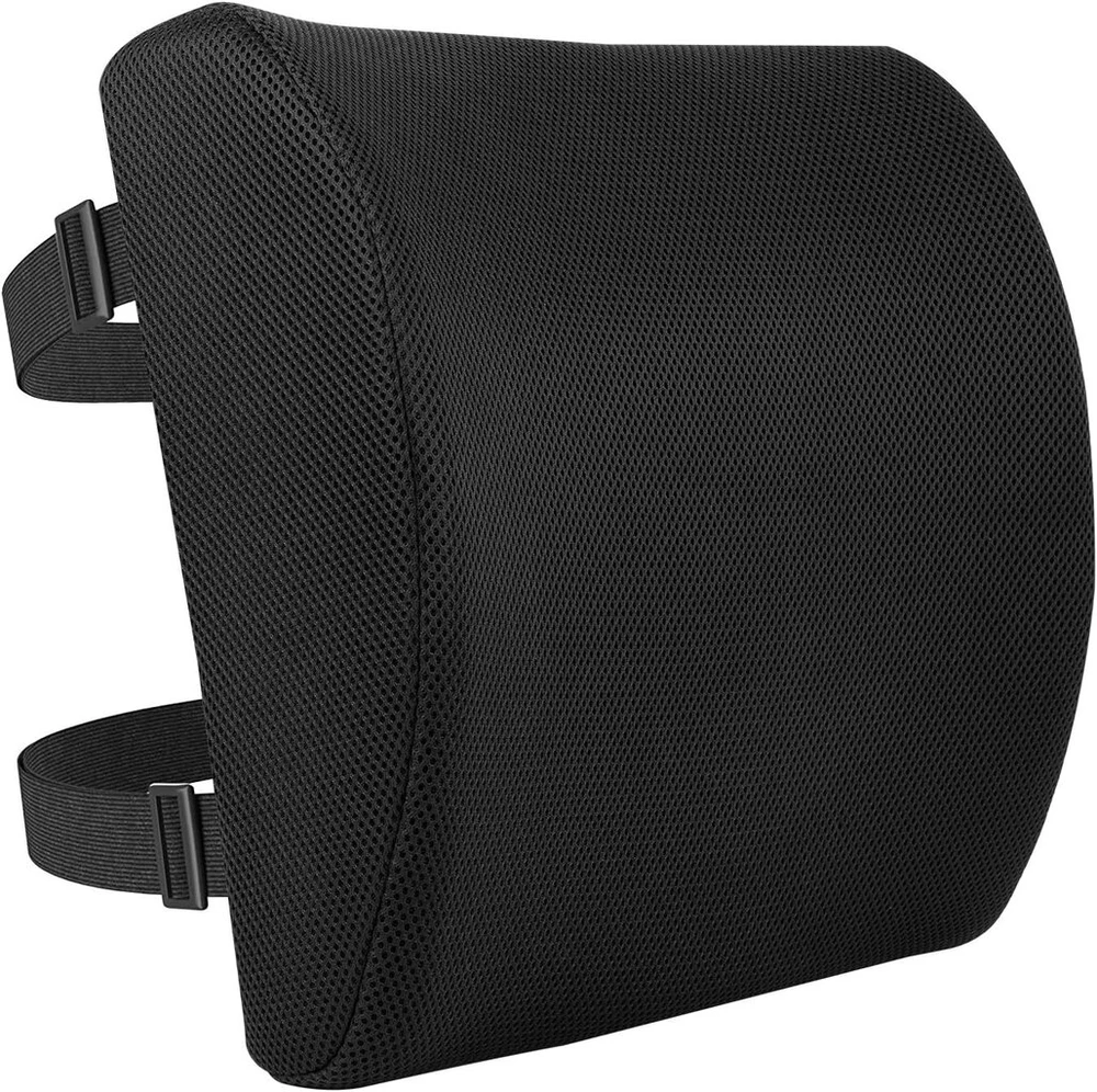 Amazon Basics stačiakampė atminties putų nugaros atrama, juoda, 32,9 cm x 32 cm x 10 cm