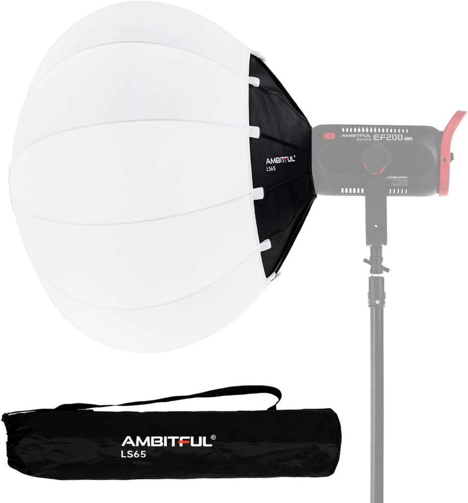 Ambitful Ls65 lantern softbox 65 cm minkštas apšvietimo modifikatorius bowens mount softbox, skirtas vaizdo įrašams, nuolatinei šviesai, tiesioginei vaizdo šviesai