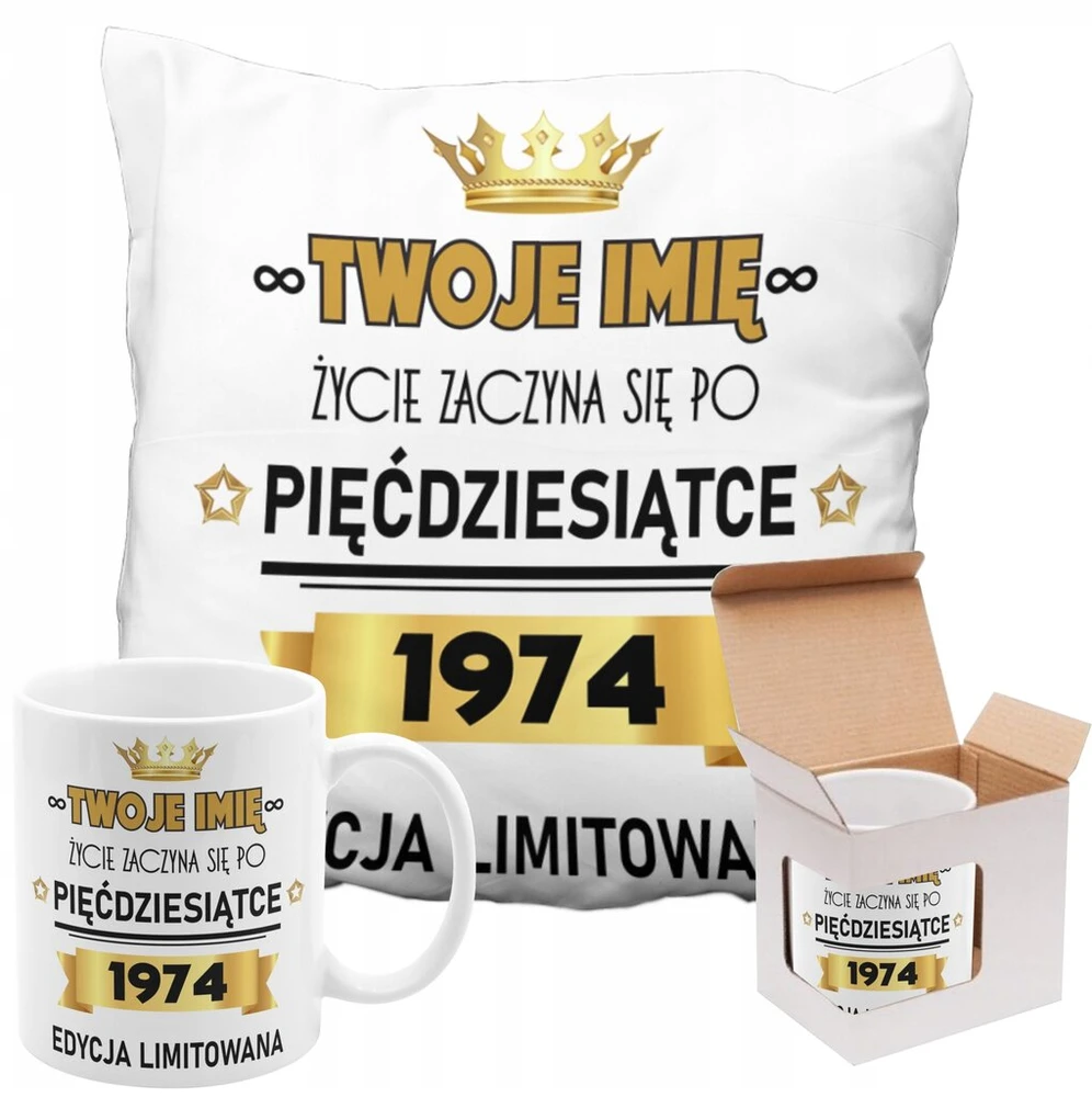 Ambition Dovana 50-mečiui: Puodelis ir pagalvė su vardu
