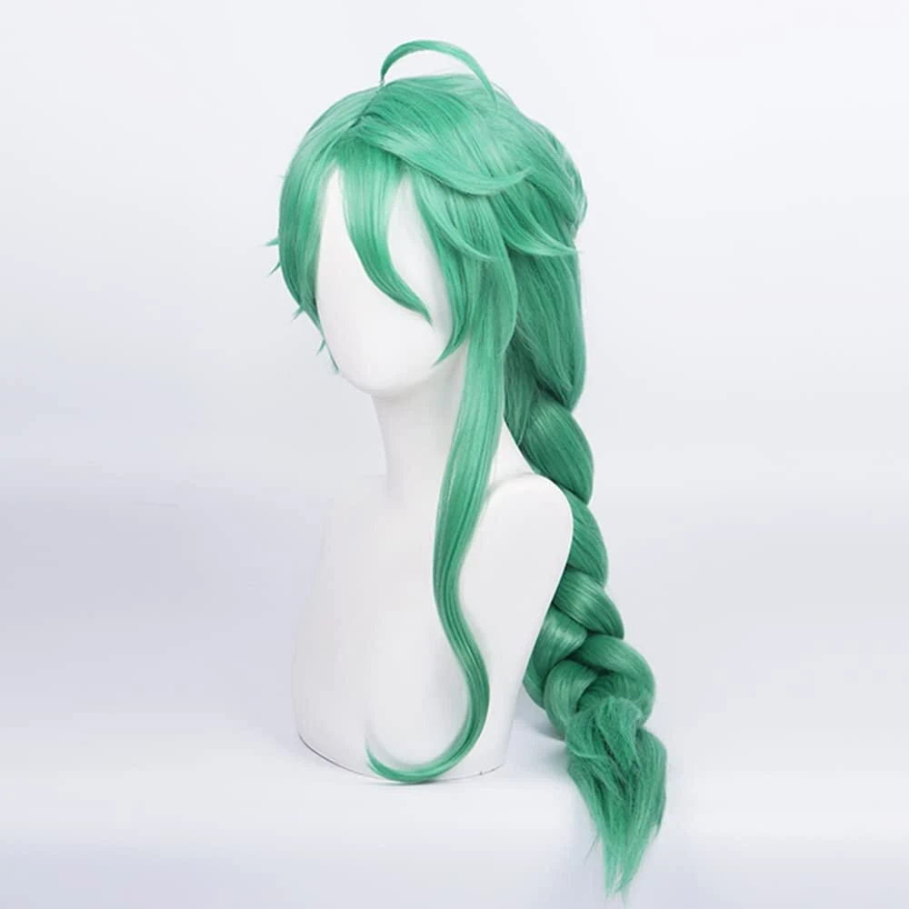 Anime cosplay perukas žalias ilgas cosplay plaukai suaugusiems