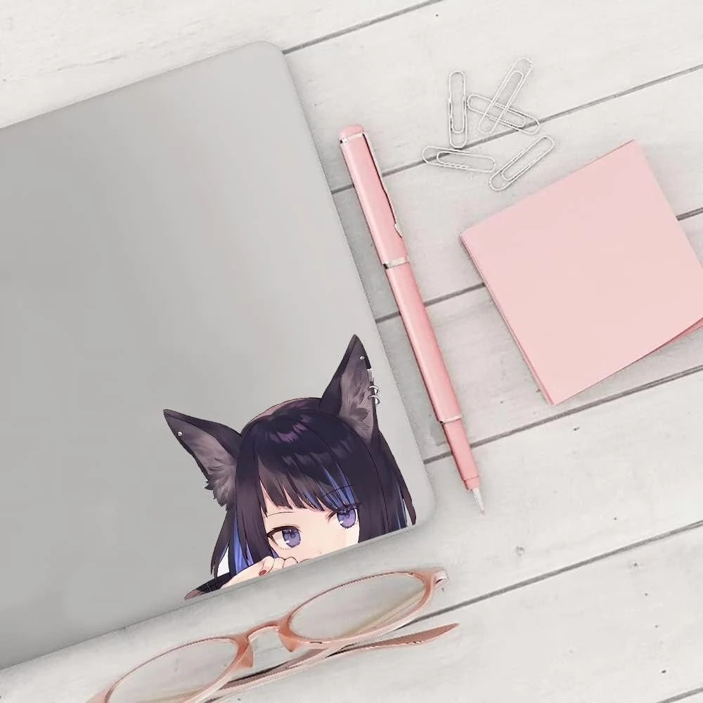 Anime Fox Girl vandeniui atsparus vinilo lipdukas - 12cm "pasidaryk pats" buferio lipdukas, apsaugotas nuo Uv spindulių