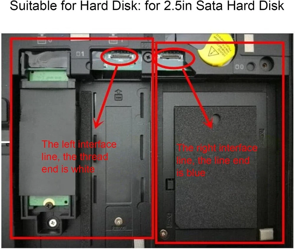 Annadue 2.5 colio sata standžiojo disko dėklas, standžiojo disko dėklo aliuminio folijos popieriaus rinkinys, skirtas thinkpad p50 p51, standžiojo disko kabelis dešinėje, vidiniai standžiojo disko priedai