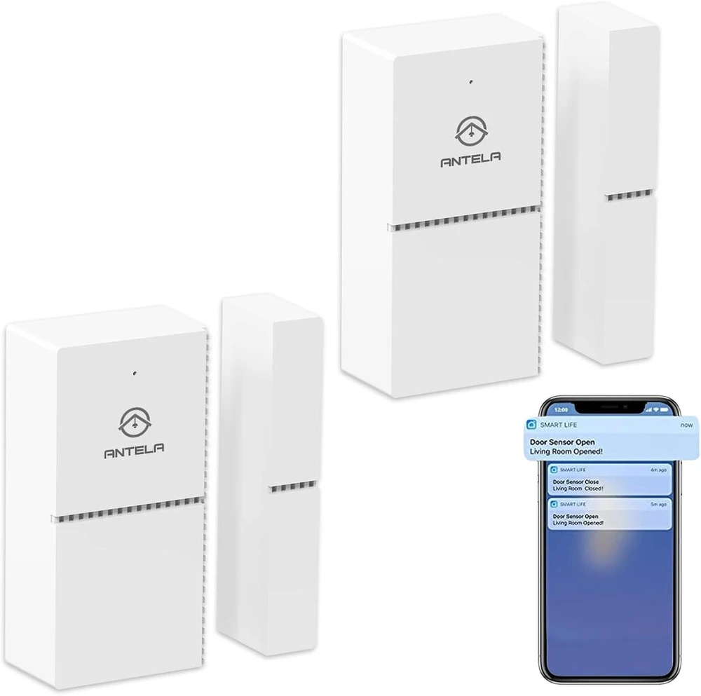 Antela wlan išmanusis durų ir langų jutiklis, durų ir langų signalizacija, belaidė namų apsaugos signalizacijos sistema durims, langams ir spintelėms, namams ir biurui