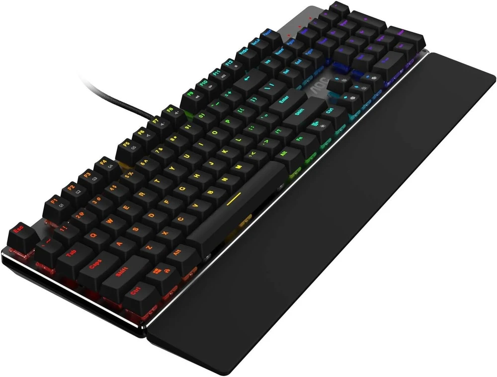 Aoc Gk500 žaidimų klaviatūra - prancūziškas išdėstymas - Rgb apšvietimas - anti-ghosting - Aoc G-tools programinė įranga - N-key rollover