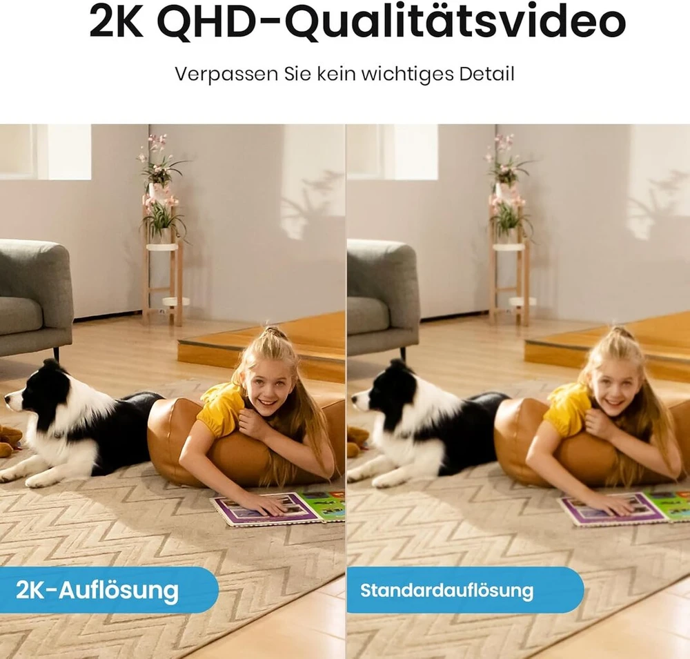Aosu 2k vidinė stebėjimo kamera su 360° vaizdu ir naktiniu matymu