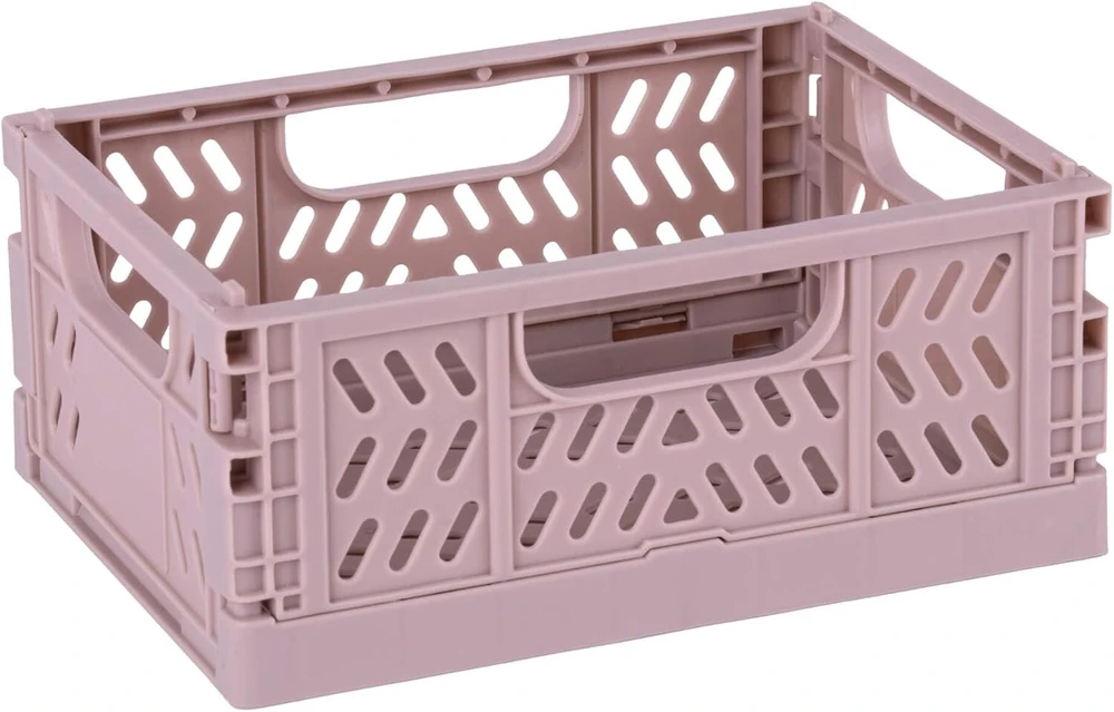 Apli 19554-4 Sulankstomos ir kraunamos dėžės - 14 x 10 x 6 cm - Puikiai tinka organizavimui ir saugojimui - Madingos asorti spalvos, mėlyna, garstyčių, koralų, smėlio