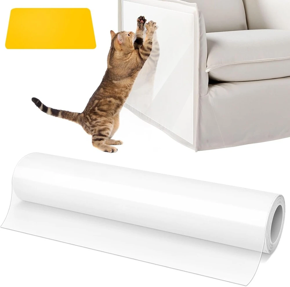 Apsauga nuo įbrėžimų sofa katei, 5 m x 43 cm, lipni plėvelė nuo įbrėžimų, apsauginė plėvelė katėms, apsauga nuo įbrėžimų, skaidri, apsauginė plėvelė nuo įbrėžimų, apsauginė juosta nuo įbrėžimų, baldų apsauga