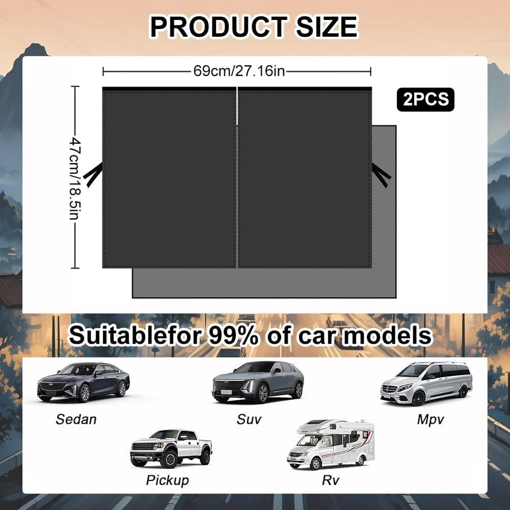 Apsauga nuo saulės automobilinė vaikams, 2 vnt. uv apsauga nuo saulės automobilinis skydelis universalus elastingas apsauga nuo saulės automobilinis tinklelis, magnetinis nuimamas apsauga nuo saulės automobilio šoninis langas vaikams ir naminiams gyvūnams