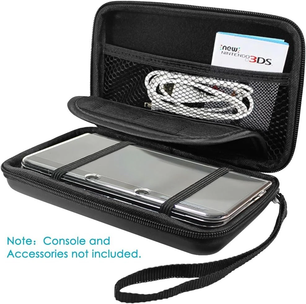 Apsauginis dėklas, skirtas nintendo 3ds xl, su ekrano apsaugomis, afunta 2 grūdinto stiklo vienetai viršutiniam ekranui ir hd skaidri pet plėvelė apatiniam ekranui, 1 eva dėklas 3dsxl konsolės priedams, mėlynas
