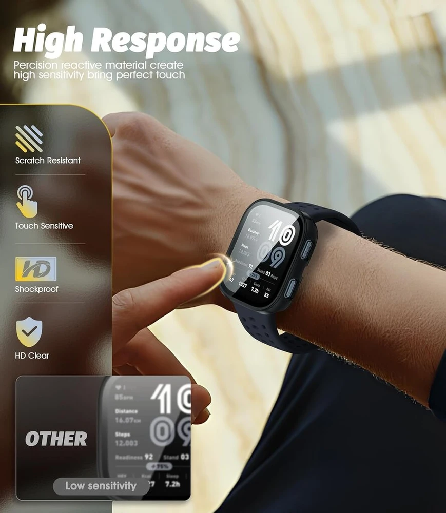 Apsauginis dėklas su stiklu Amazfit Bip 6 46mm