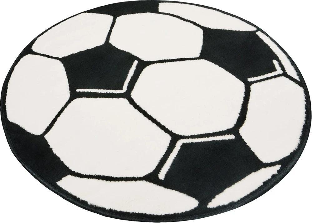 Apvalus kilimas Hanse Home 100 cm juodai baltas