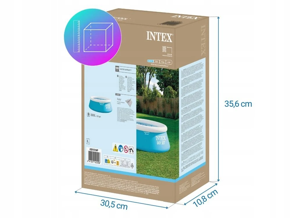 Apvalus sodo baseinas Intex 28101 Modelis 2025, 183x51 cm
