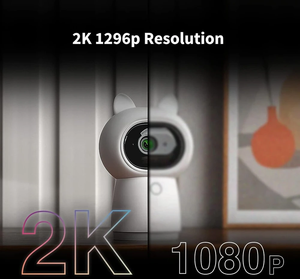 Aqara 2k apsaugos durų kamera hub g3, ai veido ir gestų aptikimas, 360° apžvalgos kampas su pasukimu ir pakreipimu, veikia su homekit secure video, alexa, google assistant, ifttt