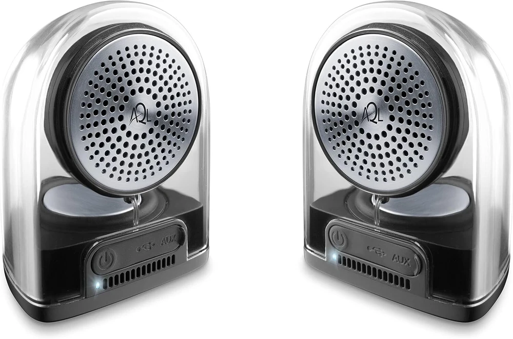 Kompiuterio kolonėlės Aql Concerto | Nešiojama belaidė bluetooth v4.2 kolonėlė su kietu dėklu – 8 val. baterijos veikimo laikas – 6 w galia – 10 m atstumas. - juoda