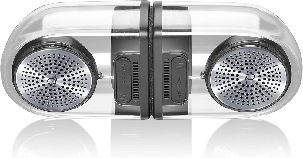 Kompiuterio kolonėlės Aql Concerto | Nešiojama belaidė bluetooth v4.2 kolonėlė su kietu dėklu – 8 val. baterijos veikimo laikas – 6 w galia – 10 m atstumas. - juoda