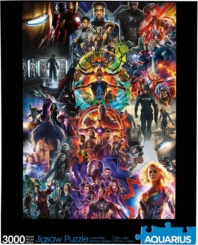 Aquarius Marvel Avengers koliažas (3000 dalių dėlionė) - be atspindžių - tikslus prigludimas - oficialiai licencijuota Marvel atributika ir kolekcionuojami daiktai - 81 x 114 cm