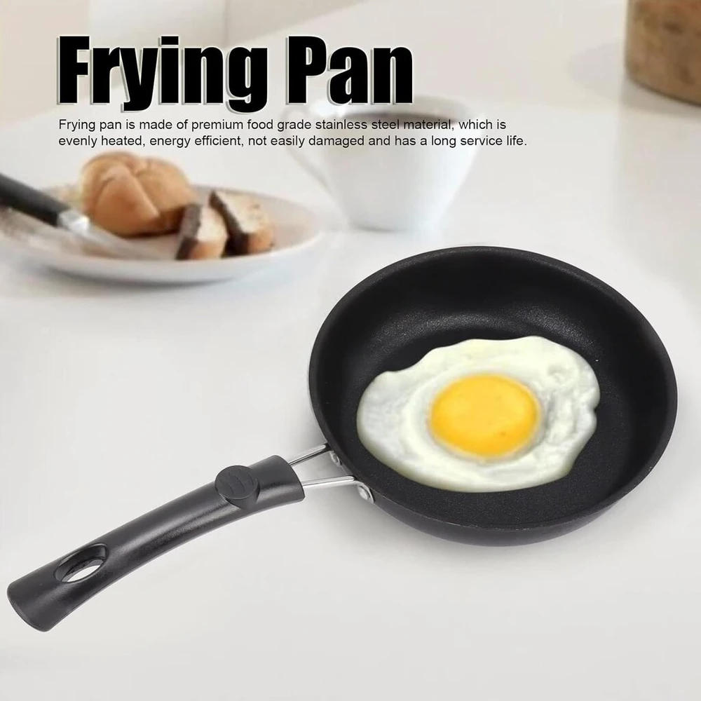 Aramox keptuvė omletams iš nerūdijančio plieno, keptuvė kiaušiniams, maža keptuvė namams restoranui (16 cm)