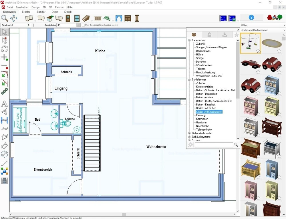 Stiprintuvas Architekt 3d X8 interjero dizaineris