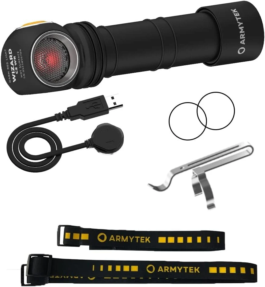 Armytek Wizard C2 Wr Magnet Usb šiltai balta su raudona šviesa