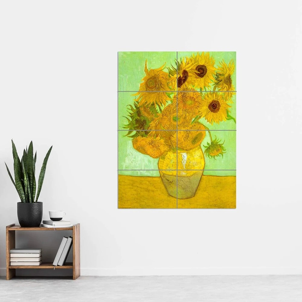 Artery8 Vincent Van Gogh Dvylika Saulėgrąžų Xl didelis plakatas (8 dalys)