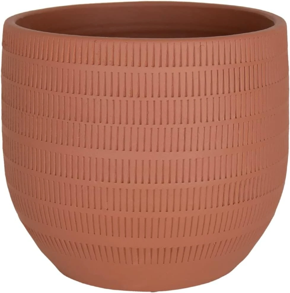 Artevasi Aura vazonas namų dekoravimui, gėlių vazonas, unikali tekstūra, 16 cm skersmens, terakota