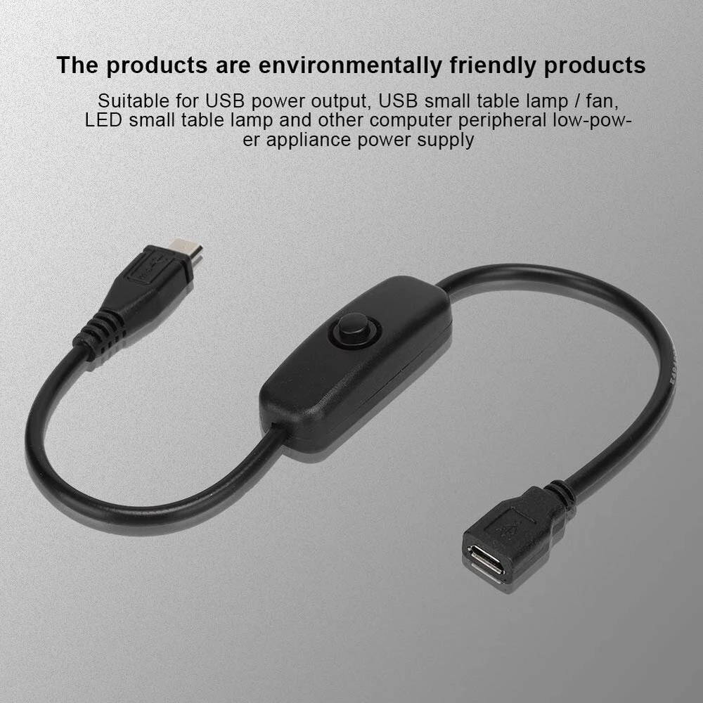 Ashata micro usb kabelis, micro usb female į male prailginimo kabelis su 501 mygtuko jungikliu, skirtas micro usb kabeliui su mygtuko jungikliu micro usb male ir female