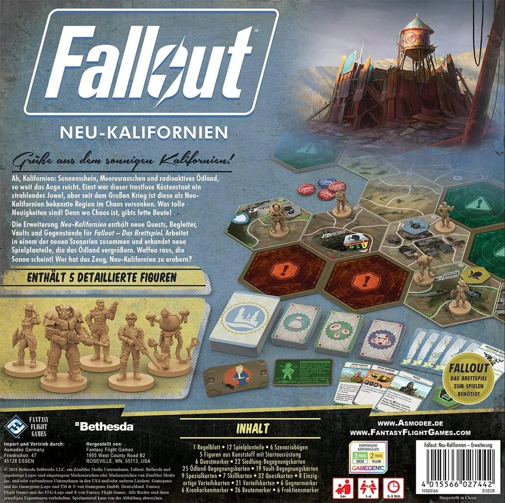 Asmodee Fallout: stalo žaidimas, vokiška versija