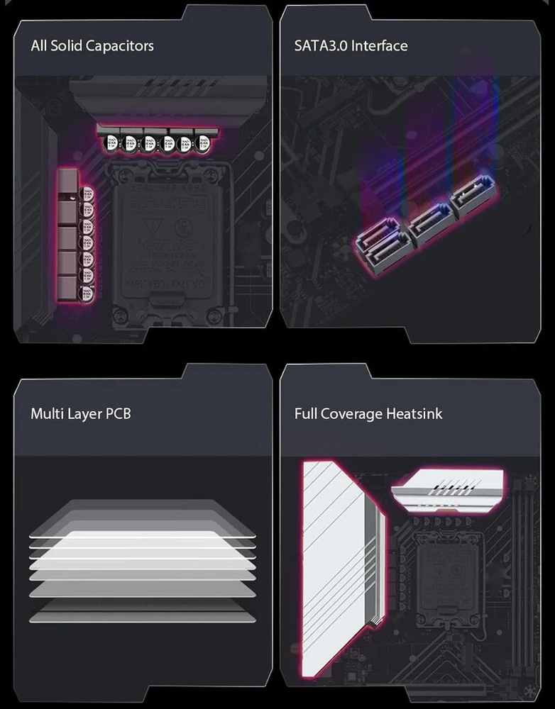 Asus B760m K Ddr4 12th/13th Gen Pcie 4.0 Aura Sync Rgb žaidimų kompiuterio pagrindinė plokštė