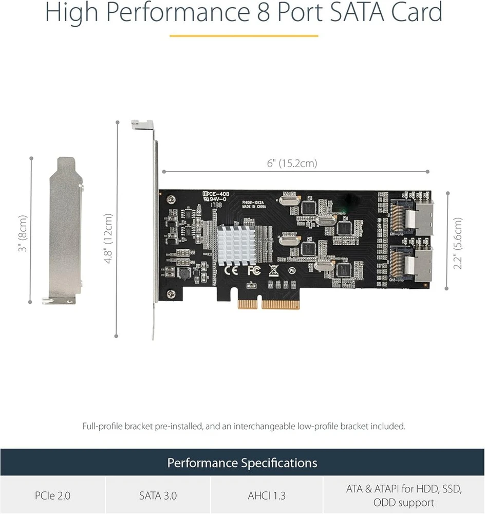 Atminties kortelė Startech.com Pcie Sata valdiklio kortelės