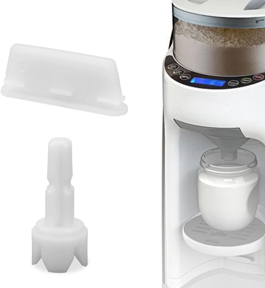 Atsarginės dalys, suderinamos su Baby Brezza Frp0046 Formula Pro Advanced, ašies velenas ir silikoninis grandiklis (tvirtinamas prie užrakinamo dangtelio), 2 vnt.