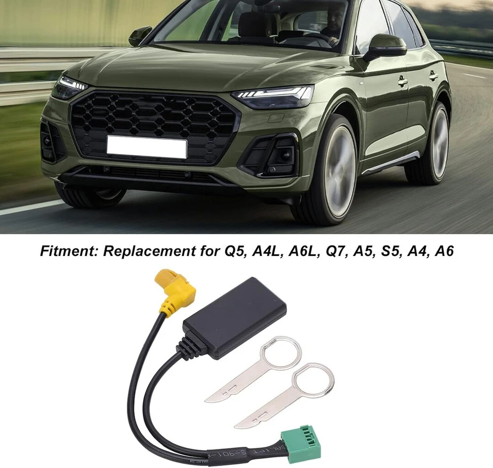 Automagnetola Dewin Mmi 3g Ami Aux kabelis, 12 kontaktų Bluetooth 5.0 Aux kabelio adapteris belaidžio garso įvesties pakaitalas A4 A6 Q5 Q7 A5 S5
