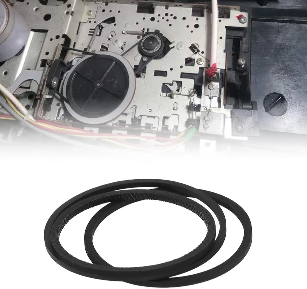 Automagnetola Ecsing 100 maišytų kasetinių magnetofonų dirželių pakuotė, įvairūs įprasti dirželiai, maišyti patefonų pavaros dirželiai, priedai patefonams, walkman'ams, dvd įrenginiams